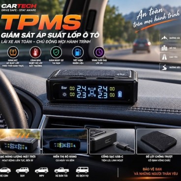 Cảm Biến Áp Suất Lốp CARTECH TPMS Van Trong Cho Ô Tô
